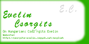 evelin csorgits business card